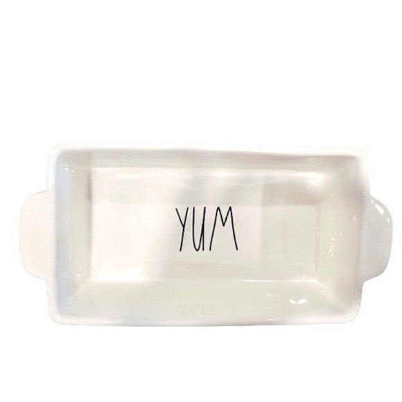 Rae Dunn Yum Loaf Ceramic Bake‎ Pan - Picture 1 of 5